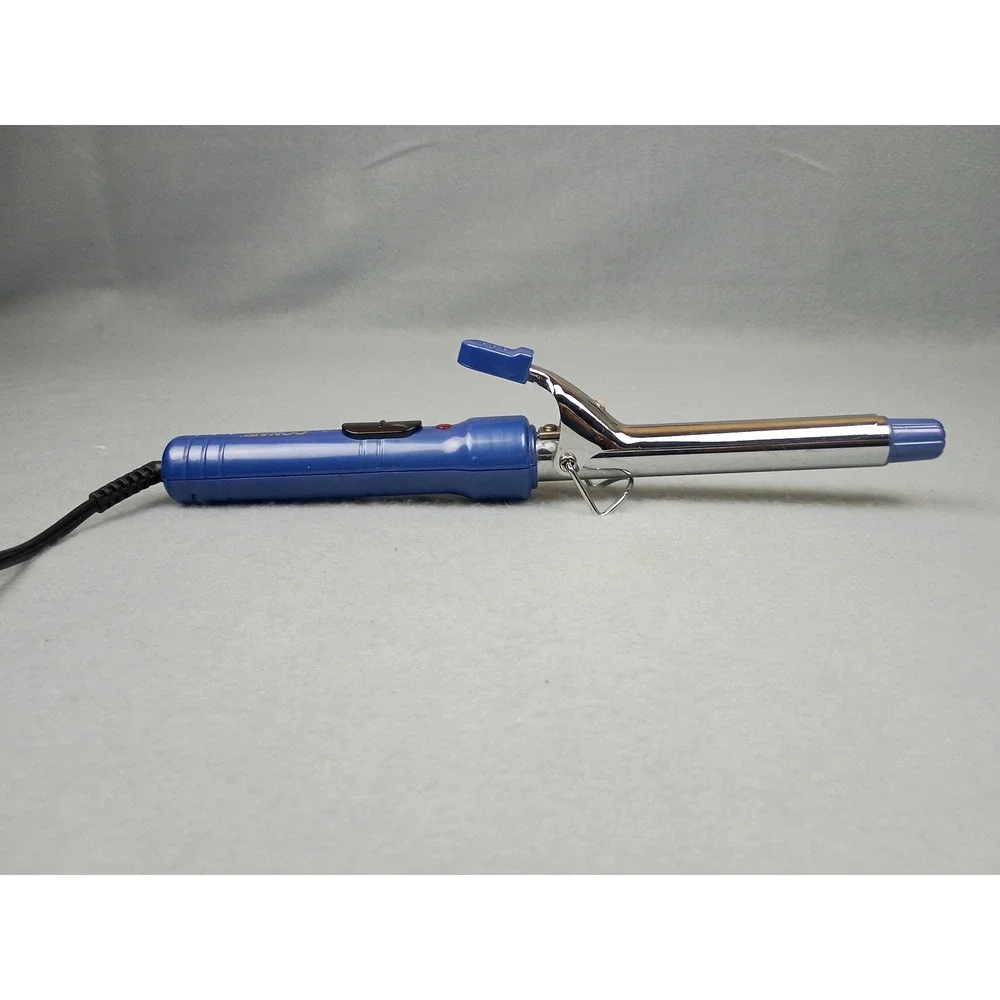 Conair Blue Curling Iron Chrome Barrel High Low Heat Settings Hair Stylist Tool